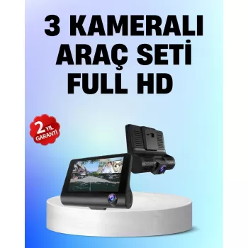 ® Yeni Ürün Full Hd 1080p 3 Kameralı Araç DvrGece Görüşlü Ve G-sensörlü Güvenlik Çözümü