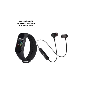 ® Yeni Ürün M6 Akıllı Bileklik Ve Bluetooth Spor Kulaklık 2’li Set