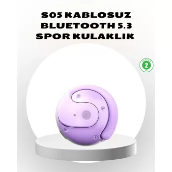 ® Yeni Ürün S05 Kablosuz Kulaklık Bluetooth 5.3 Ipx4 Su Geçirmez Stereo Ses Otomatik Bağlantı