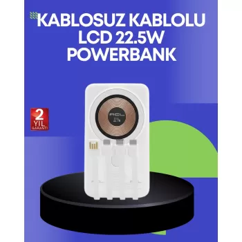 ® Yeni Ürün Çoklu Kablo Çıkışlı Taşınabilir Powerbank Kompakt Tasarım