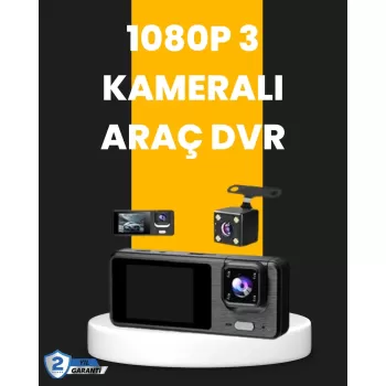 ® Yeni Ürün Çok Açılı Araç İçi Dvr | Ön İç Arka Kamera Döngü Video Kaydı