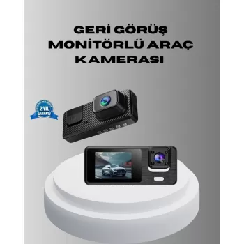 ® Yeni Ürün Park Modlu 3 Kameralı Araç Kayıt Cihazı 1080p Ön Kamera 2’’ Ekran