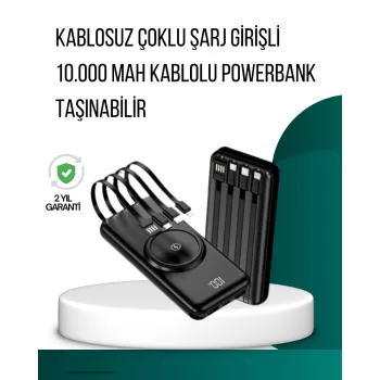 ® Yeni Ürün Kompakt Tasarım Güçlü Performans – 10000mah Kablosuz Powerbank