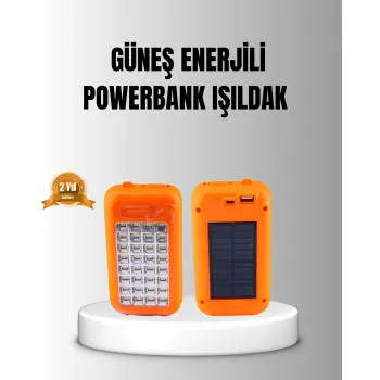 ® Yeni Ürün Güneş Enerjili Powerbank 10000 Mah Led Işıklı