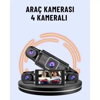 ® Yeni Ürün 170° Geniş Açı 4 Kameralı Araç Kamerası Hareket Algılamalı