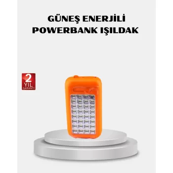 ® Yeni Ürün Solar Powerbank 10000 Mah Led Kamp Lambalı Taşınabilir Şarj Cihazı