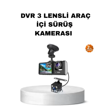 ® Yeni Ürün Üç Kameralı Araç İçi Kayıt Sistemi Full Hd Gece Görüşlü Ve G-sensör Destekli