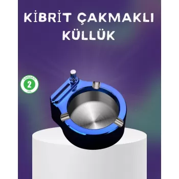 ® Yeni Ürün Dekoratif Çakmaklı Küllük Kolay Temizlenebilir Metal