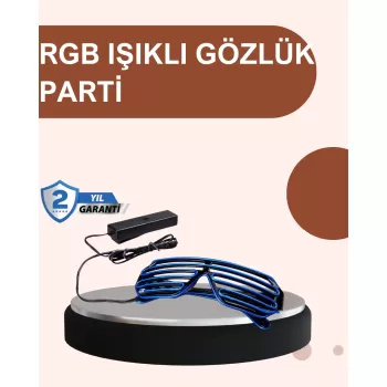 ® Yeni Ürün Renkli Led Işıklı Eğlence Gözlüğü Parti Aksesuarı