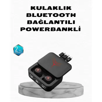 ® Yeni Ürün Powerbank Özellikli Bluetooth Kablosuz Kulaklık – Dokunmatik Kontrol Uzun Pil Ömrü Ergonomik Tasarım