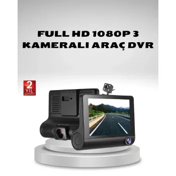 ® Yeni Ürün Araç Kamerası 3’lü Full Hd Dvr 1080p Gece Görüşlü Ve G-sensörlü