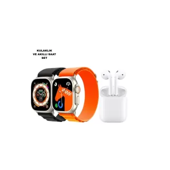 ® Yeni Ürün S8 Ultra Akıllı Saat + Gürültü Önleyici Kablosuz Kulaklık Seti
