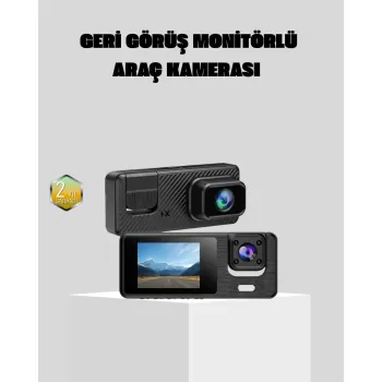 ® Yeni Ürün Full Hd 3lü Araç Kamerası Geri Görüş Destekli Park Modlu 1080p Dvr