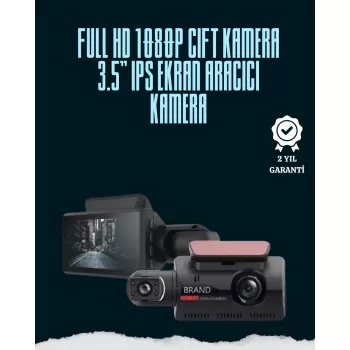 ® Yeni Ürün Çift Lensli Araç İçi KameraPark Koruma Gece Görüş Ve Tarih Damgası