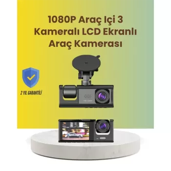 ® Yeni Ürün Ta-01 2.0 İnç Ekranlı 3 Kanallı Araç Kamerası