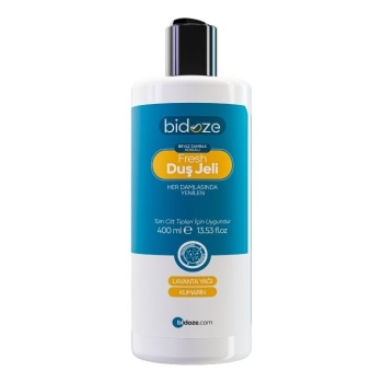 ® Yeni Ürün Bidoze Fresh Beyaz Zambak Kokulu Duş Jeli 400 Ml | Lavanta Yağı Özlü Nemlendirici Vücut Şampuanı