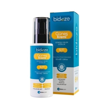 ® Yeni Ürün Bidoze Güneş Kremi 50+ SPF | Leke Karşıtı Onarıcı, Alpha-Arbutin Ginseng ve Kolajen