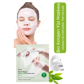 ® Yeni Ürün Kolajen Şeffaf Kore MaskesiTeatree Cica İçerikli Cilt Yatıştırıcı ve Akne Karşıtı