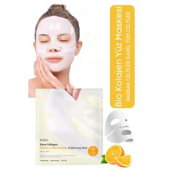 ® Yeni Ürün Kolajen Şeffaf Kore MaskesiC Vitamin ve Niacinamide İçerikli Parlaklık ve Nemlendirme