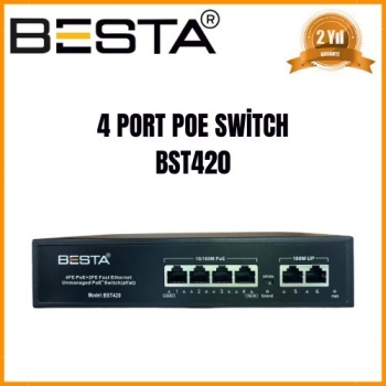 4 PORT POE SWİTCH BST420