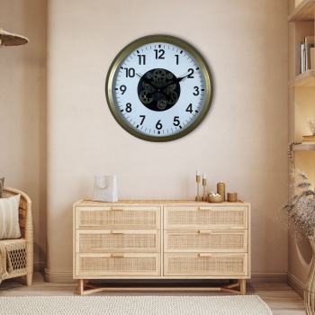 ® Yeni Ürün Eskitme 60 Cm Çarklı Klasik Duvar Saati