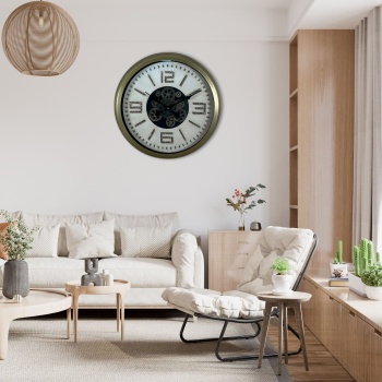 ® Yeni Ürün Antique Motion 60 Cm Çarklı Duvar Saati