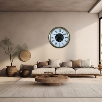 Roma Elegance Eskitme 60 Cm Çarklı Duvar Saati