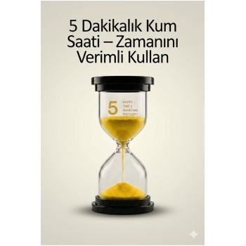 ® Yeni Ürün 5 Dakikalık Kum Saati ZamanlayıcıSARI Dekoratif Masa Saati 4 Renk Seçeneği