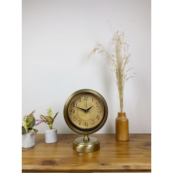 ® Yeni Ürün Eskitme Metal Dekoratif Masa Saati 25×20 cm