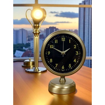 ® Yeni Ürün Vintage Craft 25 x 20 Eskitme Metal Masa Saati