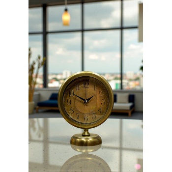 ® Yeni Ürün Retro Eskitme 25 x 20 Cm Metal Şık Masa Saati