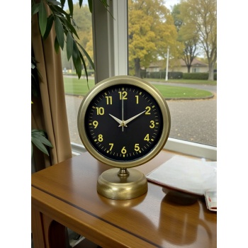 ® Yeni Ürün Retro Elegance 25 x 20 Cm Eskitme Metal Masa Saati