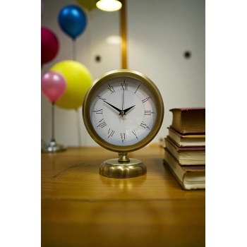 ® Yeni Ürün Retro Eskitme Metal 25 x 20 Cm Masa Saati