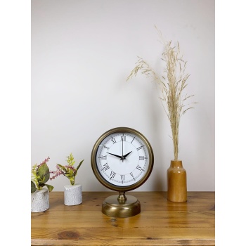 ® Yeni Ürün Eskitme Metal Retro Masa Saati 25×20 cm