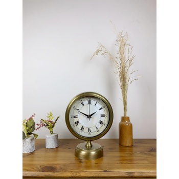 ® Yeni Ürün Eskitme Metal Anka Masa Saati 25×20 cm