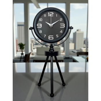 ® Yeni Ürün Siyah Zarif Üç Ayaklı Masa Saati