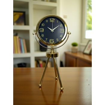 ® Yeni Ürün Vintage Prestige Üç Ayaklı Metal Masa Saati