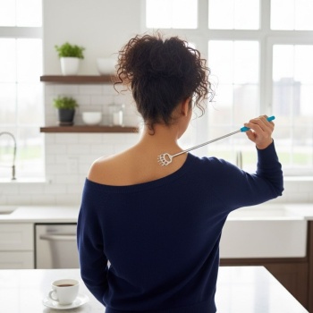 ® Yeni Ürün Pratik Kolay Teleskopik Metal Sırt Kaşıma Kaşağı Aleti Aparatı