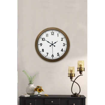 ® Yeni Ürün 36 cm Eskitme Metal Standart Duvar Saati