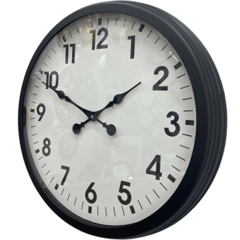 60 cm Siyah Metal Duvar Saati