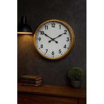 60 cm Eskitme Metal Standart Duvar Saati