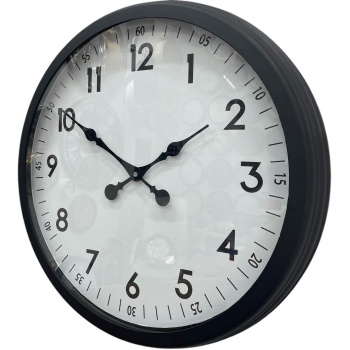 60 cm Siyah Dekoratif Metal Duvar Saati