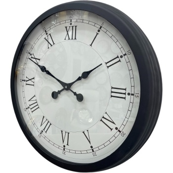 60 cm Siyah Metal Roma Rakamlı Duvar Saati