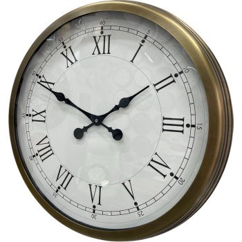 60 cm Eskitme Metal Retro Duvar Saati