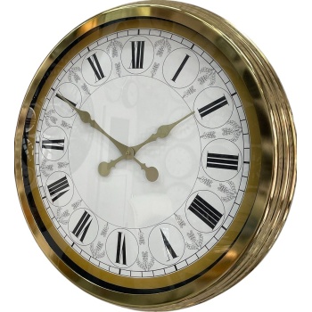 60 cm Gold Metal Roma Rakamlı Duvar Saati