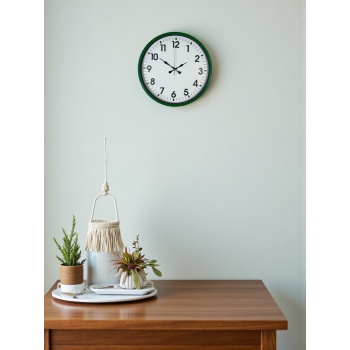 ® Yeni Ürün 36 Cm Standart Yeşil Duvar Saati