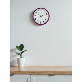 ® Yeni Ürün 36 Cm Pembe Dekoratif Duvar Saati