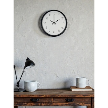 ® Yeni Ürün 36 Cm Siyah Dekoratif Duvar Saati