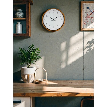 ® Yeni Ürün 36 Cm Turuncu Dekoratif Duvar Saati