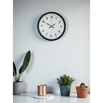 ® Yeni Ürün 36 Cm Siyah Dekoratif Duvar Saati